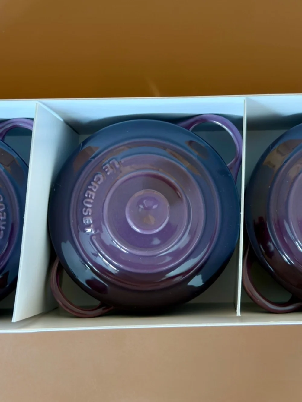 NIB Le Creuset set of 3 mini Cocottes - Picture 4 of 7